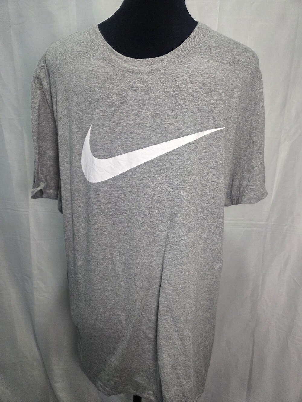 Nike Gray T-Shirt with White Swoosh Logo